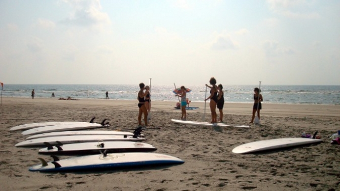paddleboarding lessons on tybee beach